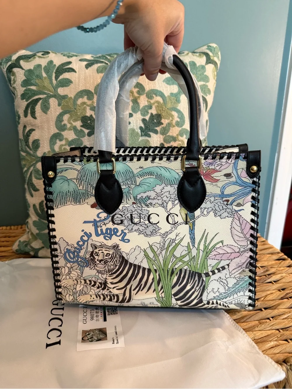 Tiger Canvas Tote Bag- see description